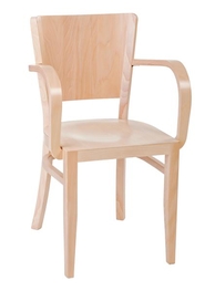 DŘEVĚNÁ ŽIDLE S PODRUČKAMI B-0027