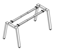 Stolová konstrukce s nastavitelnou délkou nosníků Academic AD139X-01